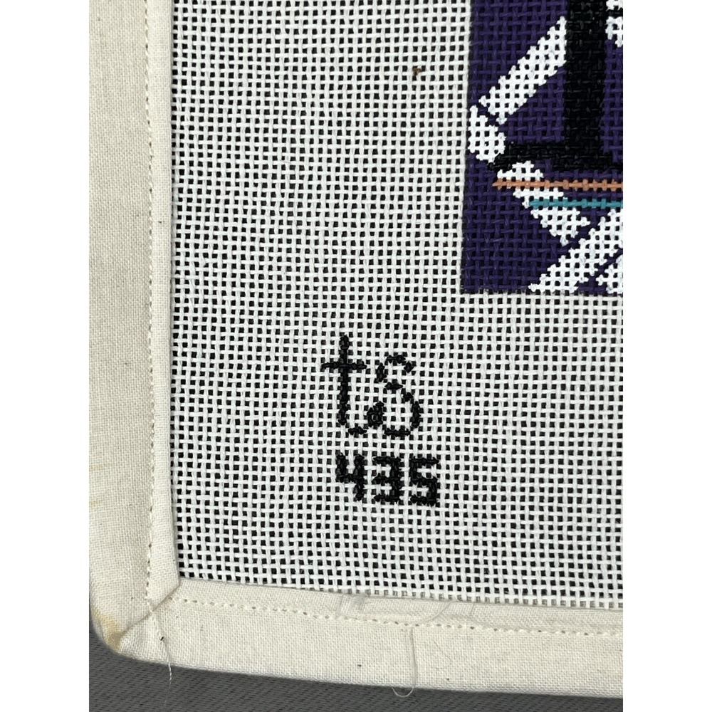 TS Designs Handpainted Needlepoint Canvas - Floral Bubble Bath Purple Flowers - Picture 2 of 9